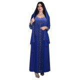 Women Arabian Beaded Chiffon Robe