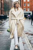 Women Faux furry Long Sleeve Jacket
