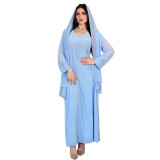 Women Arabian Beaded Chiffon Robe