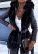 Women Faux furry Belted Hooded Solid Zip Jacket