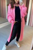 Autumn and winter Women solid knitting pocket cardigan sweater jacket