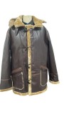 Men's zipper pocket hooded Faux furry jacket
