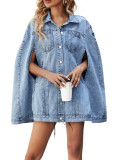 Women Irregular Loose Denim Jacket