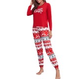 Christmas Women Autumn and Winter Home Printed Long Sleeve Pajamas Two-piece Set
