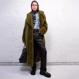 Women Faux furry Long Sleeve Jacket