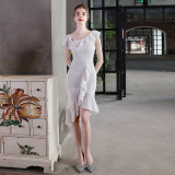 Plus Size Women Sequin Formal Party Midi Evening Dress