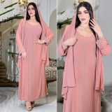 Women Arabian Beaded Chiffon Robe