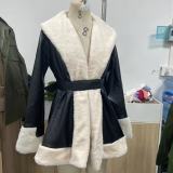 Women winter furry Faux warm jacket