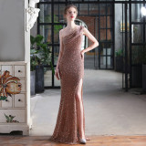 Plus Size Women Sequin Formal Party Maxi Evening Dress
