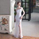 Plus Size Women Sequin Formal Party Maxi Evening Dress