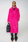 Women Faux furry Long Sleeve Jacket