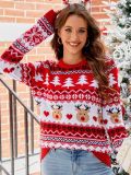 Christmas Women jacquard Casual knitting sweater