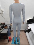 Women Long Sleeve Casual Jumpsuit
