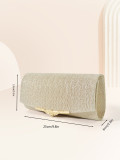Clutch Shoulder Crossbody Women's Evening Bag Pleated Rectangular Evening Bag