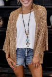 Autumn Women's Sequin Plus Size Loose Jacket