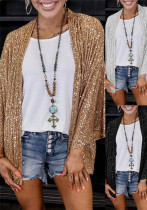 Autumn Women's Sequin Plus Size Loose Jacket Autumn Women's Sequin Plus Size Loose Jacket