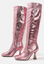 Winter High Boots For Women Stiletto Heels Square Toe Long Boots For Women