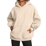 Women's Autumn Solid Color Long Sleeve Oversized Loose Hoodies