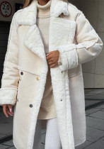 Winter Turndown Collar Long Sleev Fur Suede Coat Winter Turndown Collar Long Sleev Fur Suede Coat