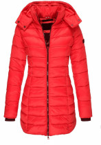 Slim Hooded Zipper Cotton Padded Down Jacket For Women Slim Hooded Zipper Cotton Padded Down Jacket For Women