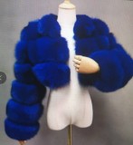 Long Sleeve Turndown Collar Faux Fur Women's Jacket