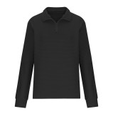 Autumn Comfortable Loose Solid Color Stand Collar Zipper Long Sleeve Patchwork Women's Top