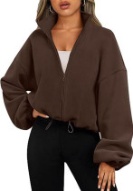 Women's Polar Fleece Sports Coat Stand Collar Fleece Zipper Jacket Women's Polar Fleece Sports Coat Stand Collar Fleece Zipper Jacket