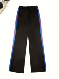 Color Block Side Stripe Women's Trousers