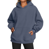 Women's Autumn Solid Color Long Sleeve Oversized Loose Hoodies