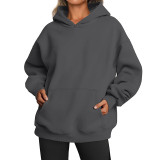 Women's Autumn Solid Color Long Sleeve Oversized Loose Hoodies