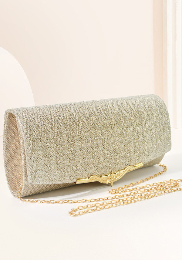 Clutch Shoulder Crossbody Women's Evening Bag Pleated Rectangular Evening Bag