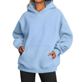 Women's Autumn Solid Color Long Sleeve Oversized Loose Hoodies