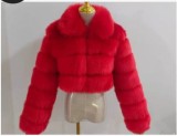 Long Sleeve Turndown Collar Faux Fur Women's Jacket