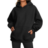 Women's Autumn Solid Color Long Sleeve Oversized Loose Hoodies