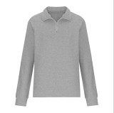 Autumn Comfortable Loose Solid Color Stand Collar Zipper Long Sleeve Patchwork Women's Top