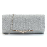 Clutch Shoulder Crossbody Women's Evening Bag Pleated Rectangular Evening Bag