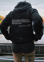 Women's Letter Print Long Sleeve Oversized Loose Fleece Hoodies Women's Letter Print Long Sleeve Oversized Loose Fleece Hoodies