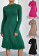 Autumn And Winter Solid Color Knitting Sweater A-Line Skirt Slim Chic Two-Piece Set