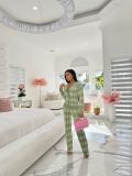 Autumn And Winter Women's Knitting Cardigan Sweater Pants Two-Piece Suit