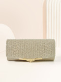 Clutch Shoulder Crossbody Women's Evening Bag Pleated Rectangular Evening Bag