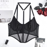 Women Halter Neck Crop Suspender Top