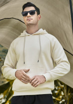Men's Loose Solid Fleece Long Sleeve Hoodies