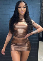 Women summer sexy Crop Top and Mini Skirt two-piece set Women summer sexy Crop Top and Mini Skirt two-piece set