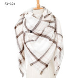 Autumn and winter imitation cashmere plaid square scarf scarf shawl