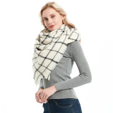 Autumn and winter imitation cashmere plaid square scarf scarf shawl