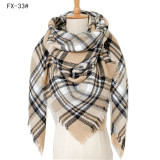 Autumn and winter imitation cashmere plaid square scarf scarf shawl