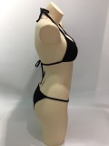 Women sexy bikini striped Swimwear four-piece set