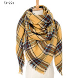 Autumn and winter imitation cashmere plaid square scarf scarf shawl
