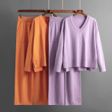 Women Autumn and Winter Loose Casual Sweater and Pant Two-piece Set