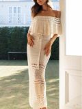 Women Casual Cutout Lace-up Shawl Dress